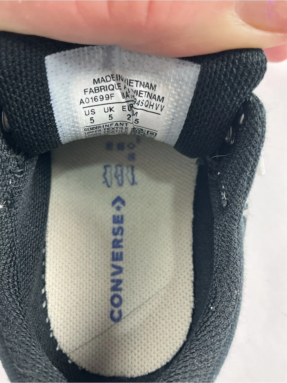 Converse Kids Black and White Low Top Sneakers